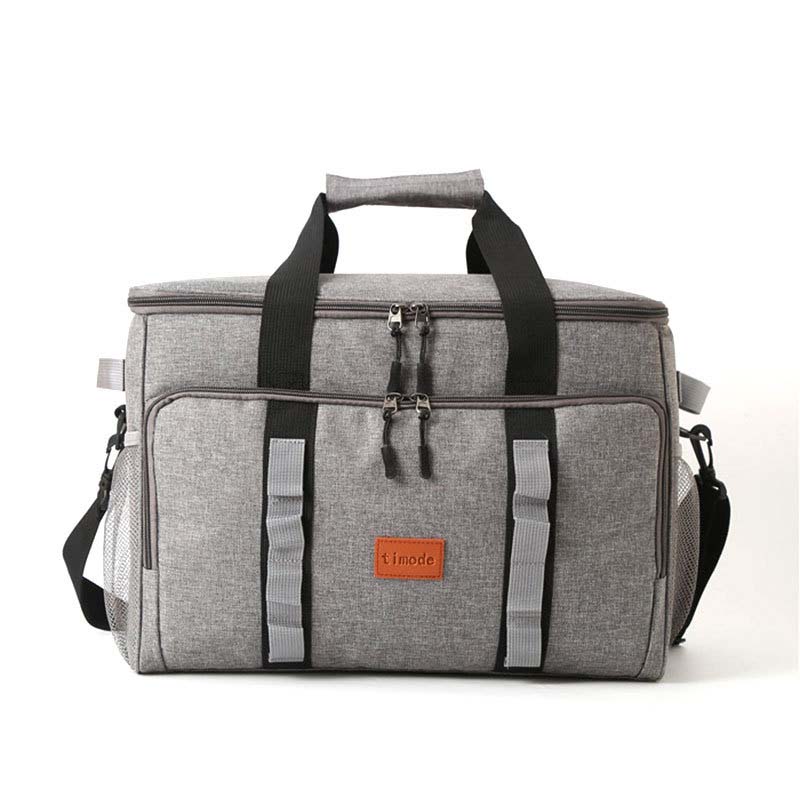Bolsa térmica dobrável grande 35l, sacola térmica isolada à prova de vazamento para praia, pesca, acampamento, portátil com alça de ombro