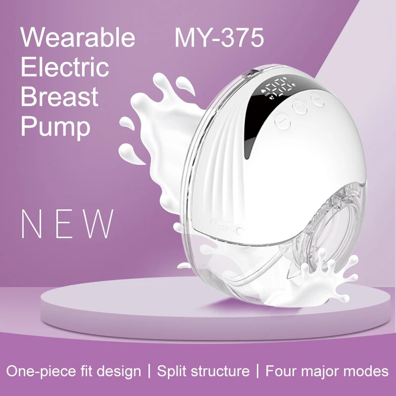 เครื่องปั๊มนมแม่ที่สวมใส่ได้210มล. ไฟฟ้าแบบพกพาปราศจาก BPA เครื่องปั๊มนมแม่หน้าจอ LED 4โหมดและ12ระดับ