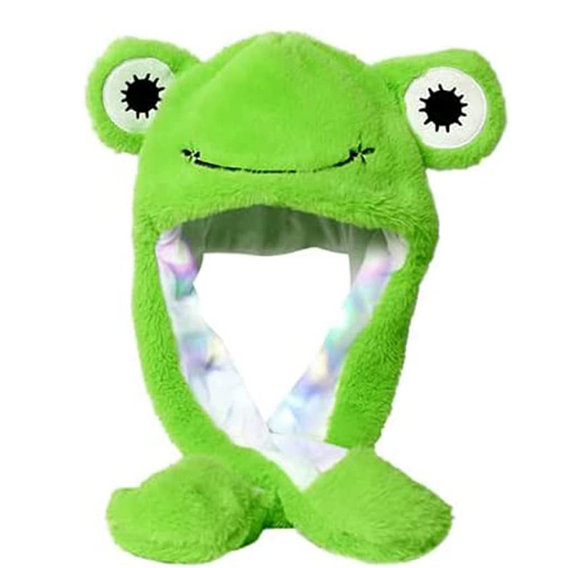 เรืองแสงสัตว์กบหมวกฟลอปปี้ไฟ Led หูค่าเฉลี่ยกระโดด Pop Up เต้น Plush แต่งกายการ์ตูนน่ารักหมวกสำหรับผู้ใหญ่เด็ก