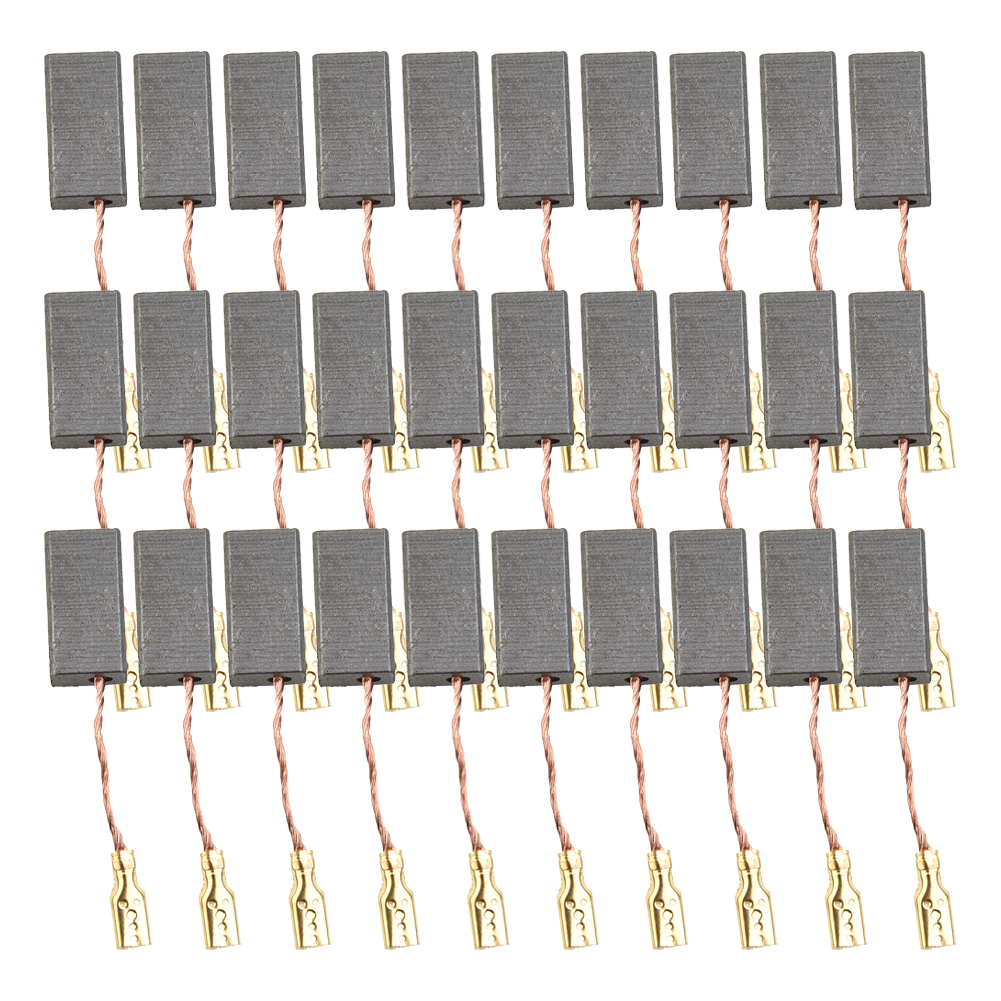 30 Uds cepillos de carbono para Bosch GWS6-100 Dongcheng S1M-FF03-100A amoladora angular sierras circulares herramientas eléctricas piezas de cepillos de carbono