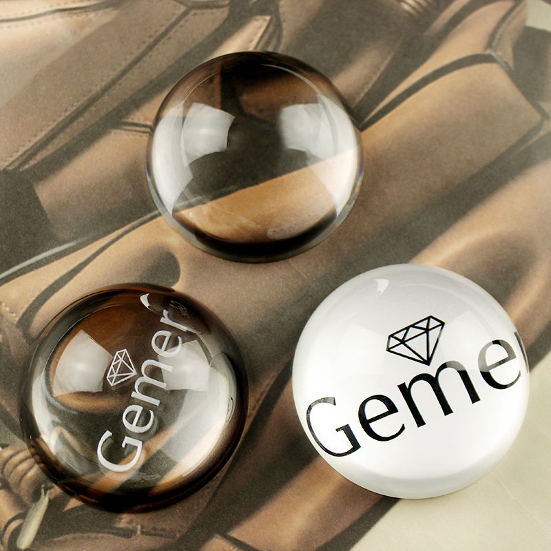 Custom Crystal Hemisphere Glass Half Ball Paperweight Personalized Photo Frame Sphere Souvenir Office Home Decoration