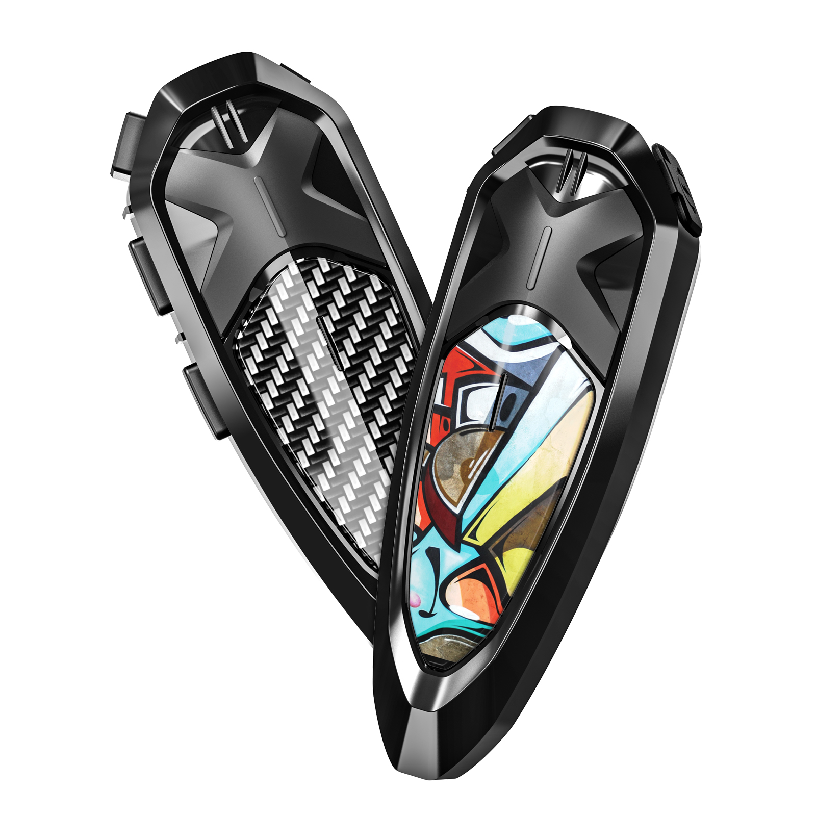 Lexin GTX-Gegensprechanlage, Bluetooth, für Motorradhelm, Headset, unterstützt Gegensprechanlage und Musik auf einmal zu hören, 10 Fahrer, 2000 m