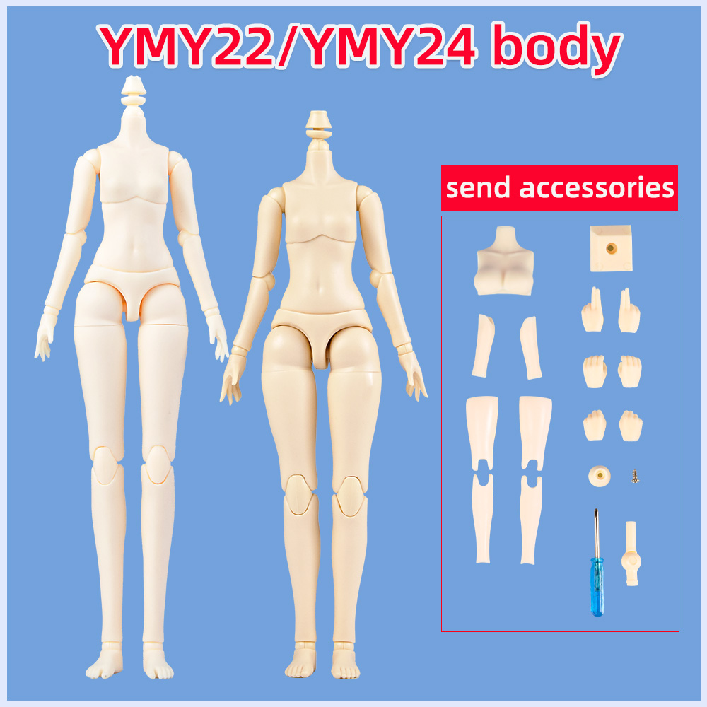 20cm 21cm YMY Body Movable Joint Body for Licca Ob22 Ob24, Gsc, Blyth, 1/6 Bjd Doll Head Accessories Replacement Hand