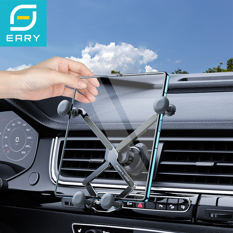 Support de téléphone de voiture en alliage de carbone Eary, super stable, pour grille d'aération, rotation à 360° °   Support rotatif pour iPhone Samsung S25 Z Fold 7 6 5 Accessoires de voiture
