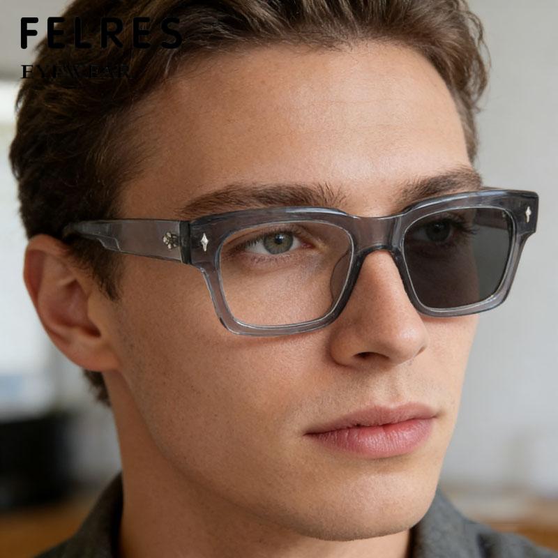 Designer Photochrome Lesebrille mit dickem Rahmen, trendige Männer und Frauen, fertige Presbyopie-Brille, Freizeit, Outdoor, Verfärben, Leser