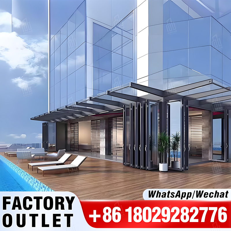 Porta giratória de alumínio interior OEM/ODM de última geração revestida de vidro Slim Frame Fullview Portas de batente