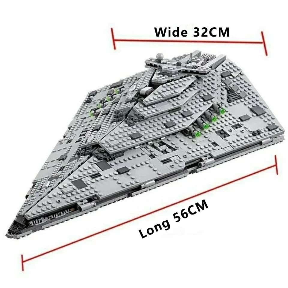 Nuevo destructor espacial Compatible con 75190 Starship Fighter modelo de nave espacial conjunto de bloques de construcción DIY juguete chico regalos de cumpleaños