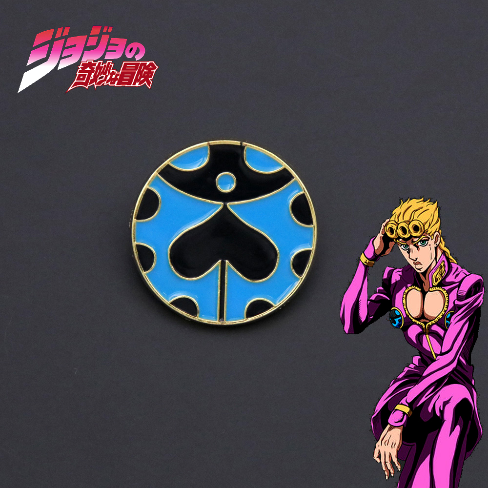 Leuke Blauwe Lieveheersbeestje Emaille Pins Anime JoJos Bizarre Adventure Giorno Giovanna Badges Broches Revers Sieraden Voor Fans Geschenken