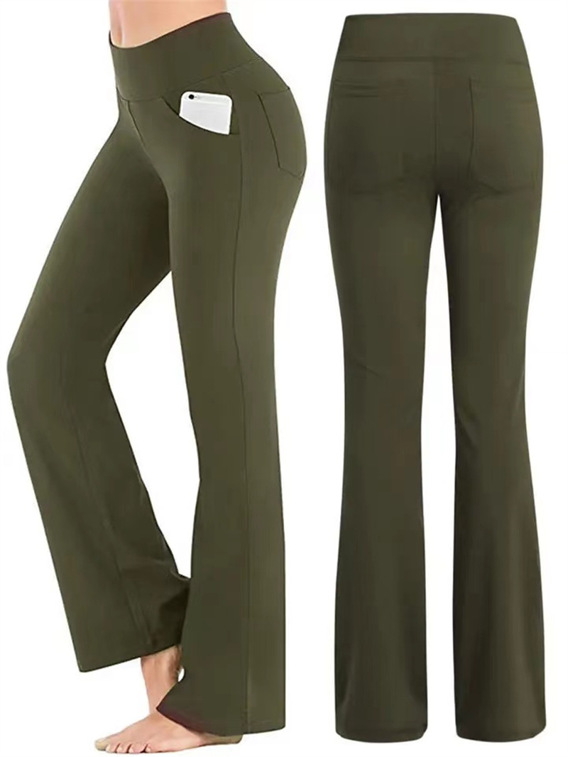 Pantalones elegantes para mujer Palazzo acampanados anchos Killer cintura alta OL pantalones largos profesionales para mujer