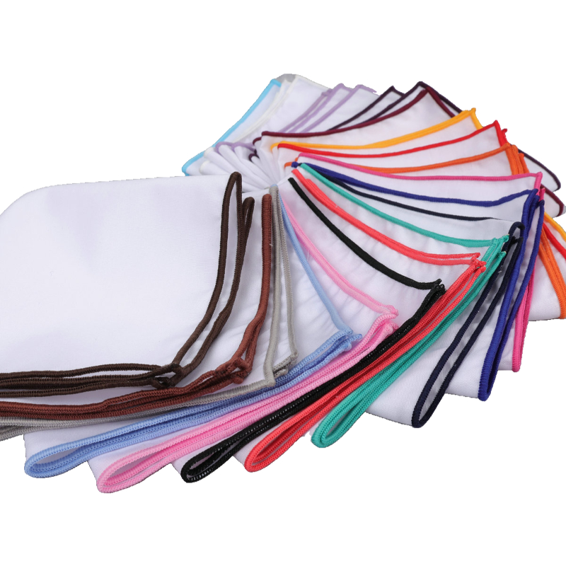 23cm novo lenço branco masculino colorido aro bolso quadrado para homens mulheres festa de casamento ternos do noivo preto hankies acessórios