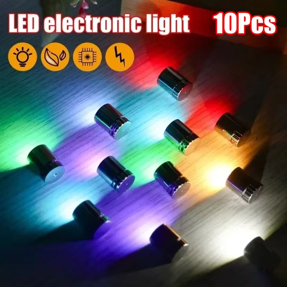 10Pcs Neue Kleine Mini LED Licht Batterie Betrieben Bunte Glühbirne Elektronische Spielzeug Zubehör Party Neue Jahr Urlaub Dekoration