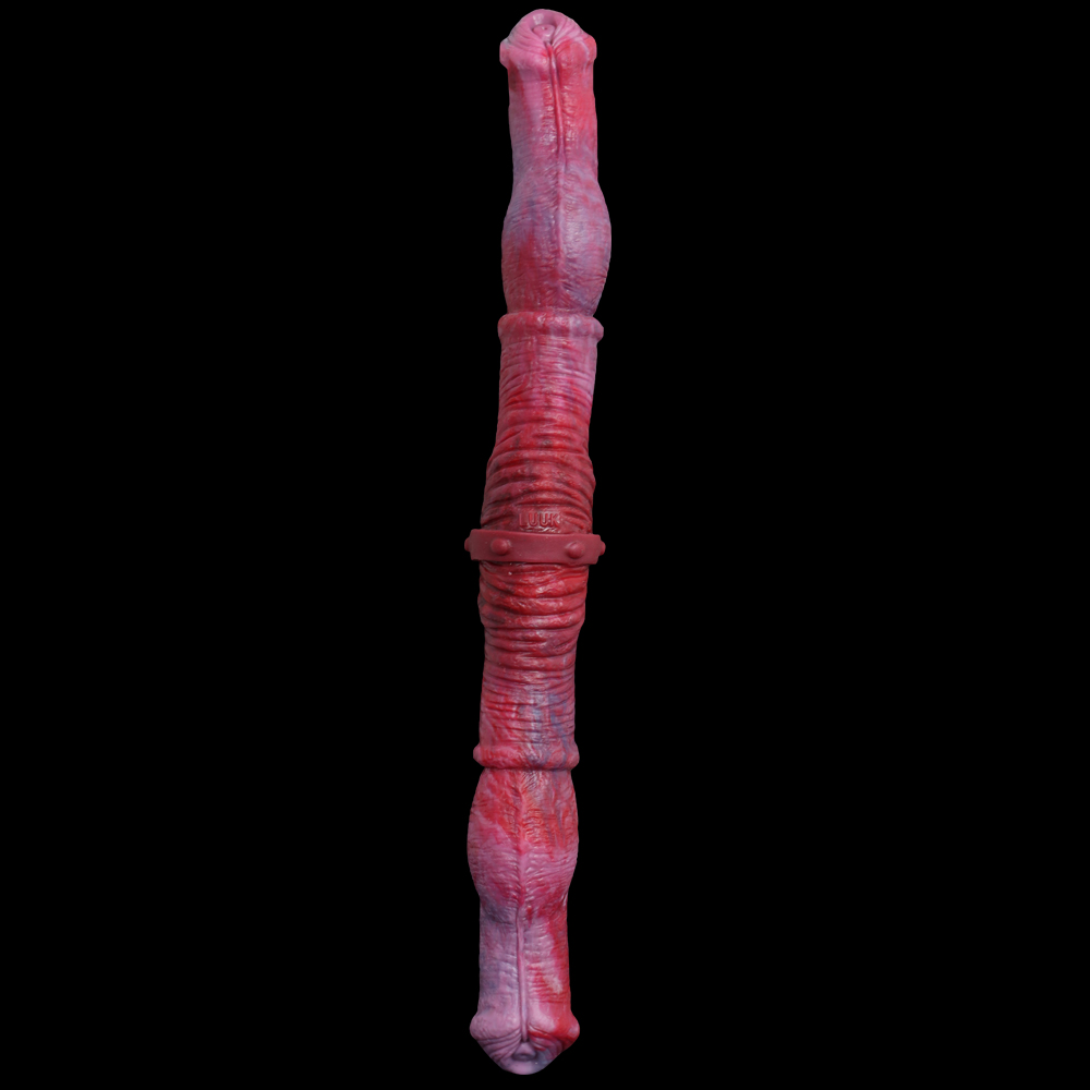 FAAK 40 cm Lange Dubbele Dildo Grote Knoop Anale Plug Fantasy Hond Penis Speeltjes Voor Lesbische Vrouwen Siliconen Erotische producten