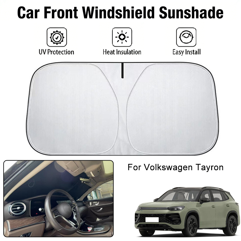 Penutup Kerai Kaca Depan Mobil untuk Volkswagen Tayron Aksesori Pelindung Matahari Interior Otomatis Isolasi Panas Blok UV