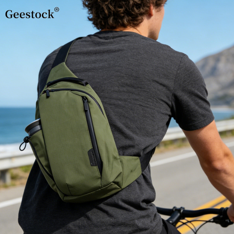 Outdoor Crossbody Tas Mode Borsttas Voor Mannen Sling Rugzak Sport Schoudertas Met Waterflesvak Geschikt voor 11" Tablet