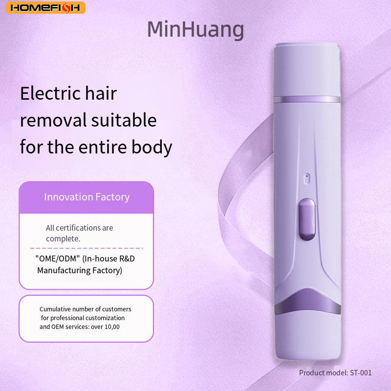 HOMEFISH Depiladora Eléctrica 2 en 1 para Mujer, Depilación Indolora, Recargable, para Cuerpo y Bigote