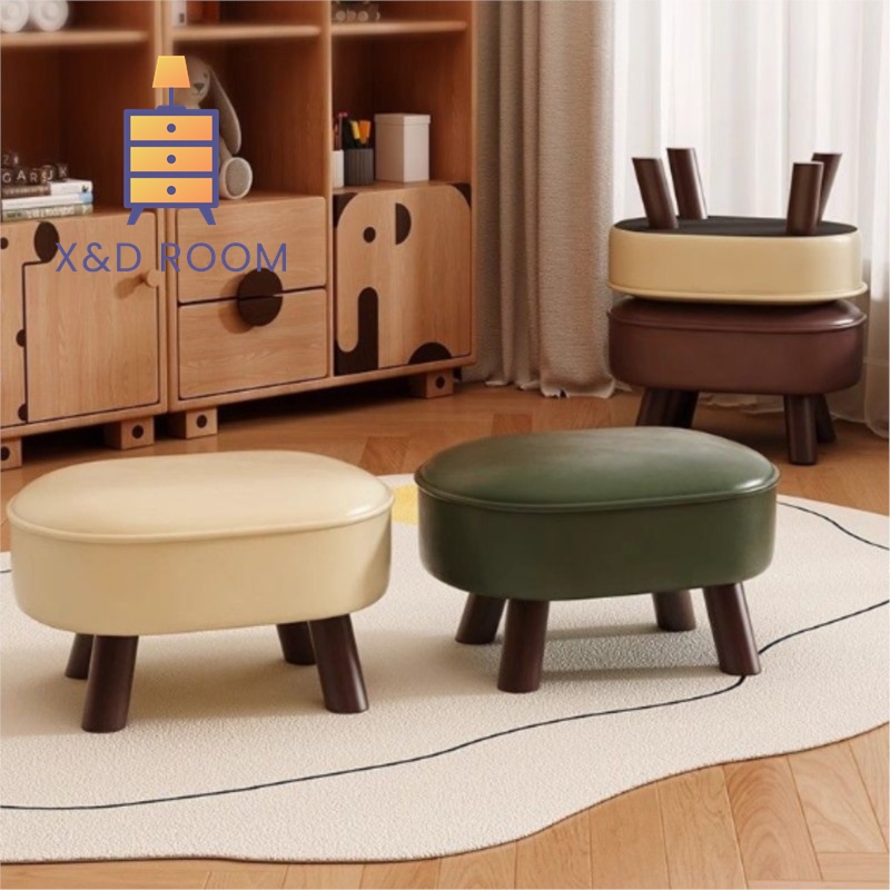 Taburete pequeño XD, taburete bajo de madera maciza para el hogar, taburete para cambiar zapatos, mesita para café de sala de estar resistente y duradero, taburete para sofá, nuevo