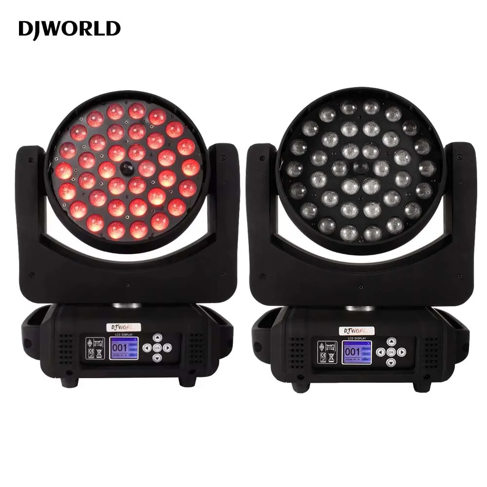 36x18W LED lumières lavage Zoom RGBWA + UV éclairage à tête mobile pour professionnel DJ Bar Disco fête effet de scène lumière contrôle du son