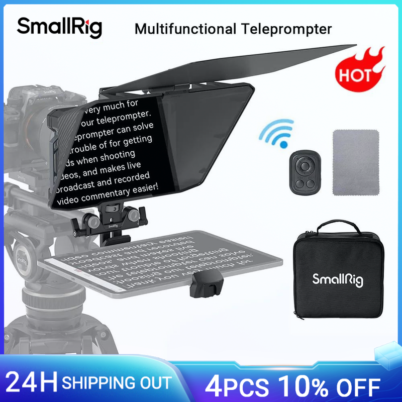 Wielofunkcyjny Teleprompter SmallRig do tabletu iPad do 11 cali aplikacja SmallGoGo obsługuje obraz PDF TXT dla 3646 DSLR
