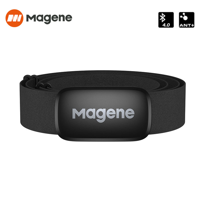 Czujnik tętna Magene Mover H64 Dual Mode ANT+ Bluetooth z paskiem na klatkę piersiową do komputerów rowerowych, kompatybilny z Wahoo Garmin Sports Monito