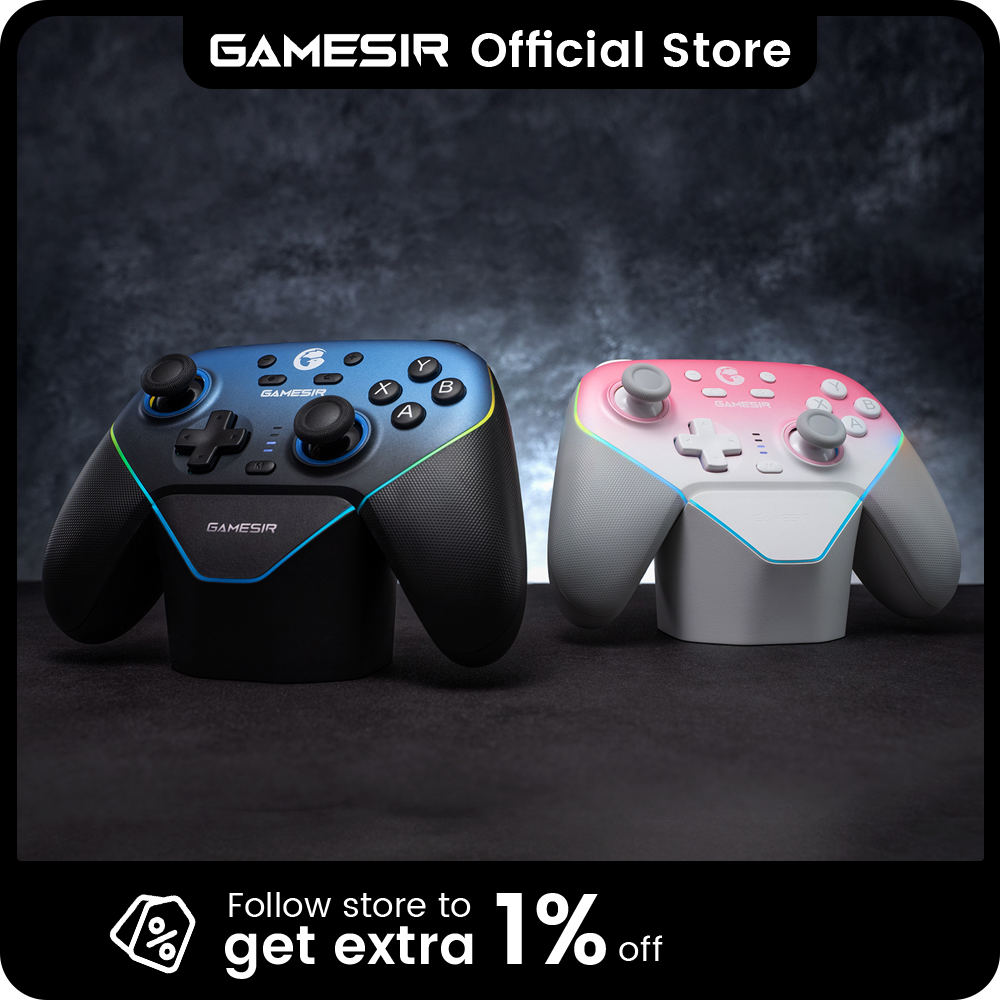 Controlador de interruptor inalámbrico GameSir Super Nova con estación de carga, Joystick de efecto Hall para PC Nintendo Switch 2 teléfono Android