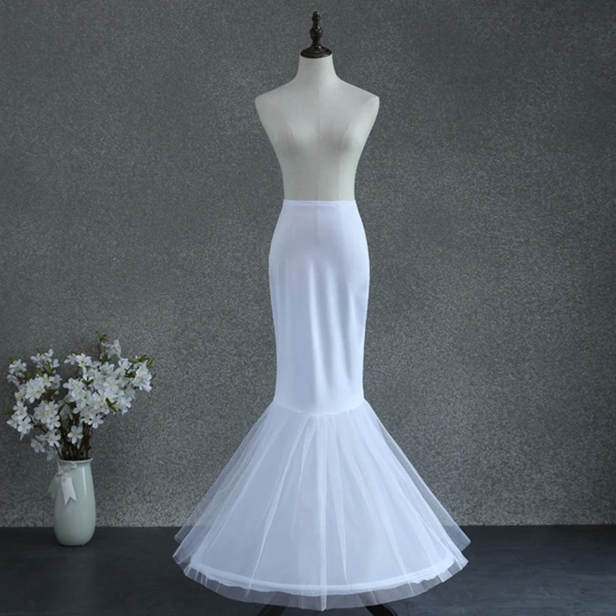 Recién llegado, enagua de sirena blanca, enagua, vestido de boda Lolita, enaguas de boutique para novia, accesorios de boda