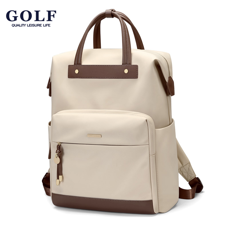 GOLF Damesrugzak Jeugd Elegant 15,6-inch laptop Damesrugzak met grote capaciteit Studentenrugzak Nylon reistas