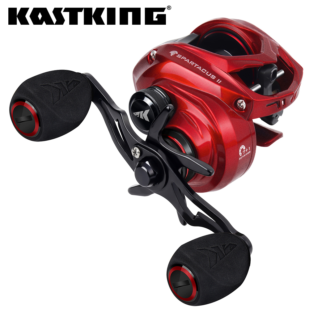 Carrete de pesca KastKing Spartacus II Ultra suave, arrastre máximo de 8KG, 7 + 1 rodamientos de bolas, relación de engranaje de alta velocidad 7,2: 1, bobina de pesca