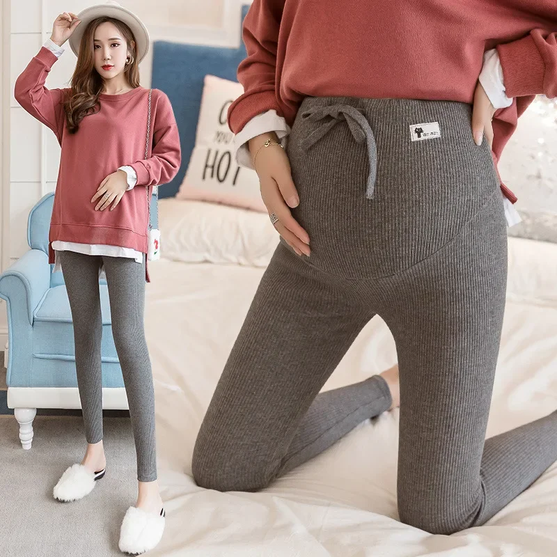 Primavera inverno casual maternidade legging cintura elástica roupas de barriga para mulheres grávidas outono gravidez lápis calças