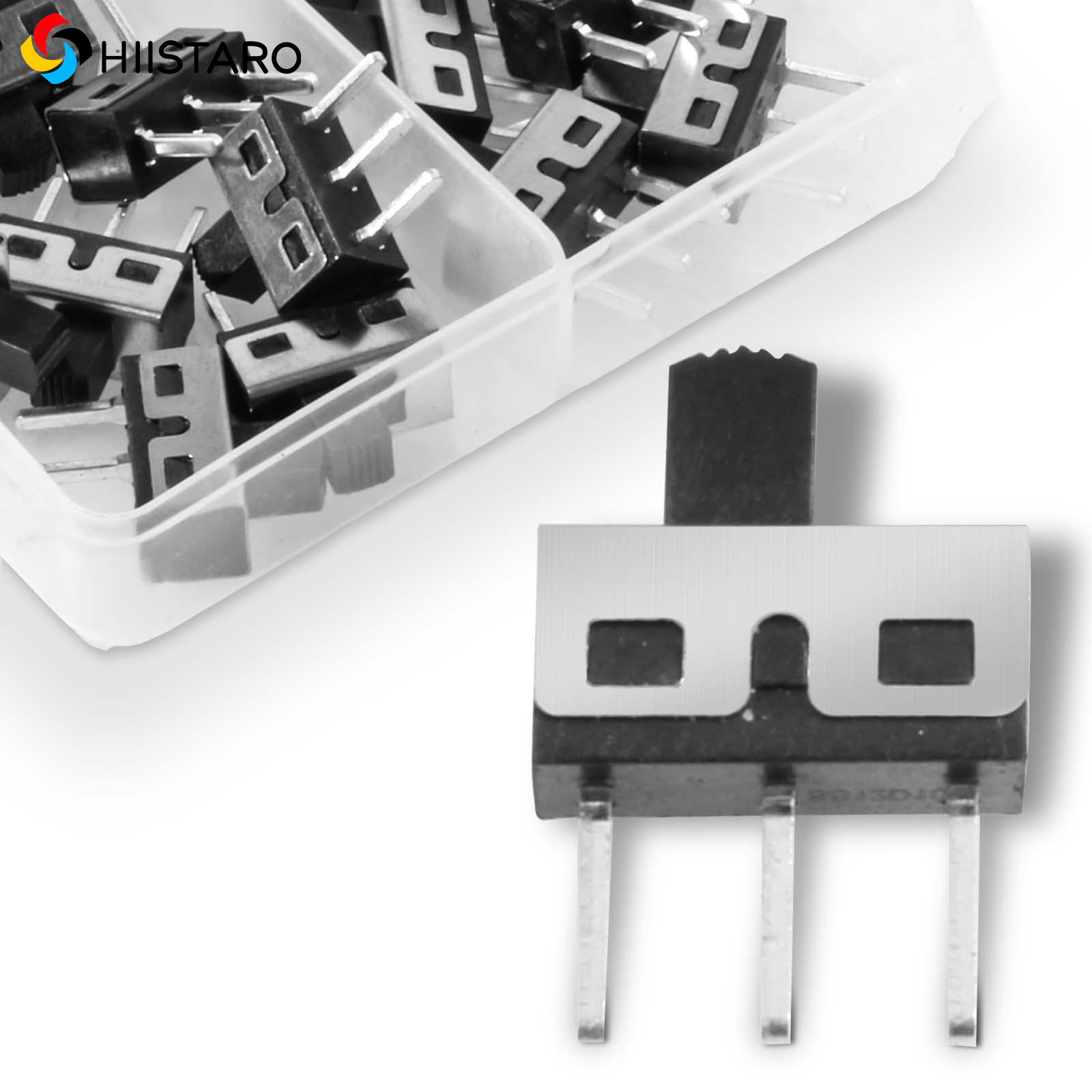 20pcs Micro Joli à Glissière, Bouton Haut Vertical Joli à Glissière SPDT 3 Broches 2 Position 1p2t Panneau SS-12D10
