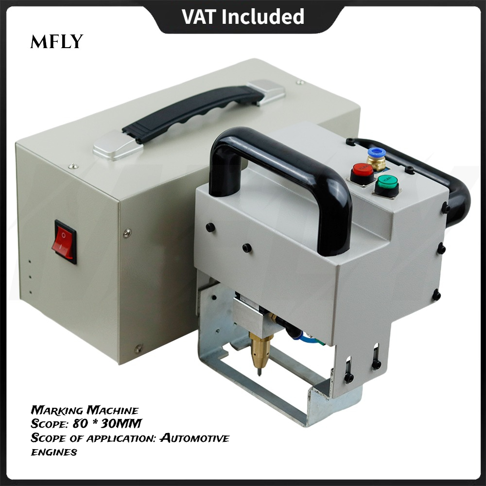 Máquina pneumática portátil da marcação da pena do ponto do metal para o código VIN (80*30mm) número do chassi da máquina da marcação do quadro 220V/110V