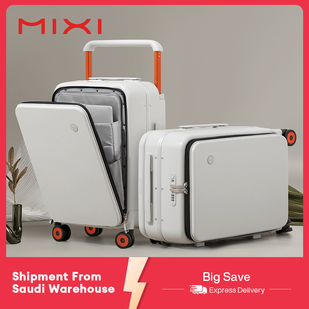 Mixi Neues Design Koffer mit Breitem Griff Aluminiumrahmen Herren Handgepäck Damen Reise-Trolley 20 Zoll Kabinengepäck PC
