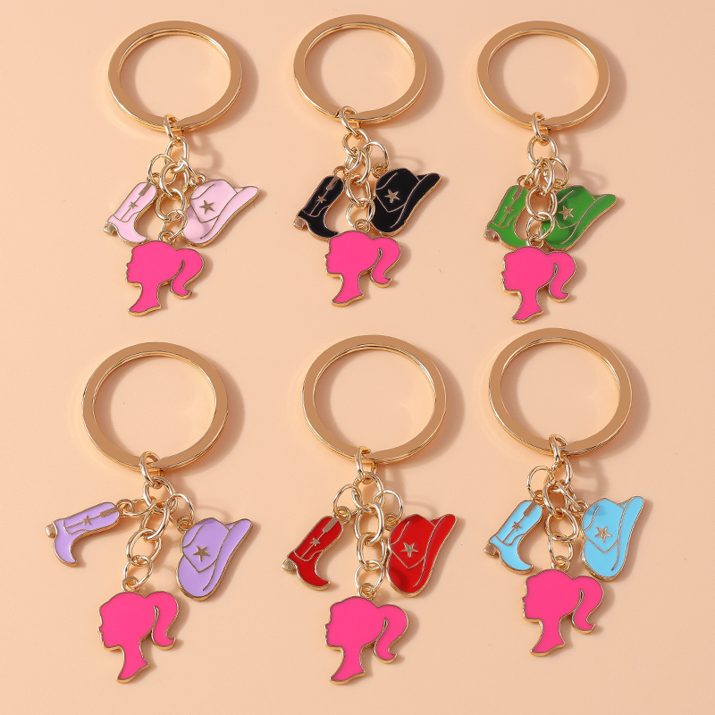 Topi wanita modis liontin sepatu gantungan kunci untuk mobil kunci tas tangan dompet menggantung Keyrings aksesori DIY hadiah perhiasan