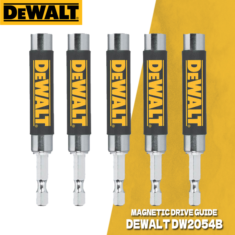 DEWALT DW2054 Направляющее сверло с магнитным приводом, шестигранный хвостовик, электрическая отвертка 1/4 дюйма, компактная направляющая втулка, аксессуары для электроинструментов
