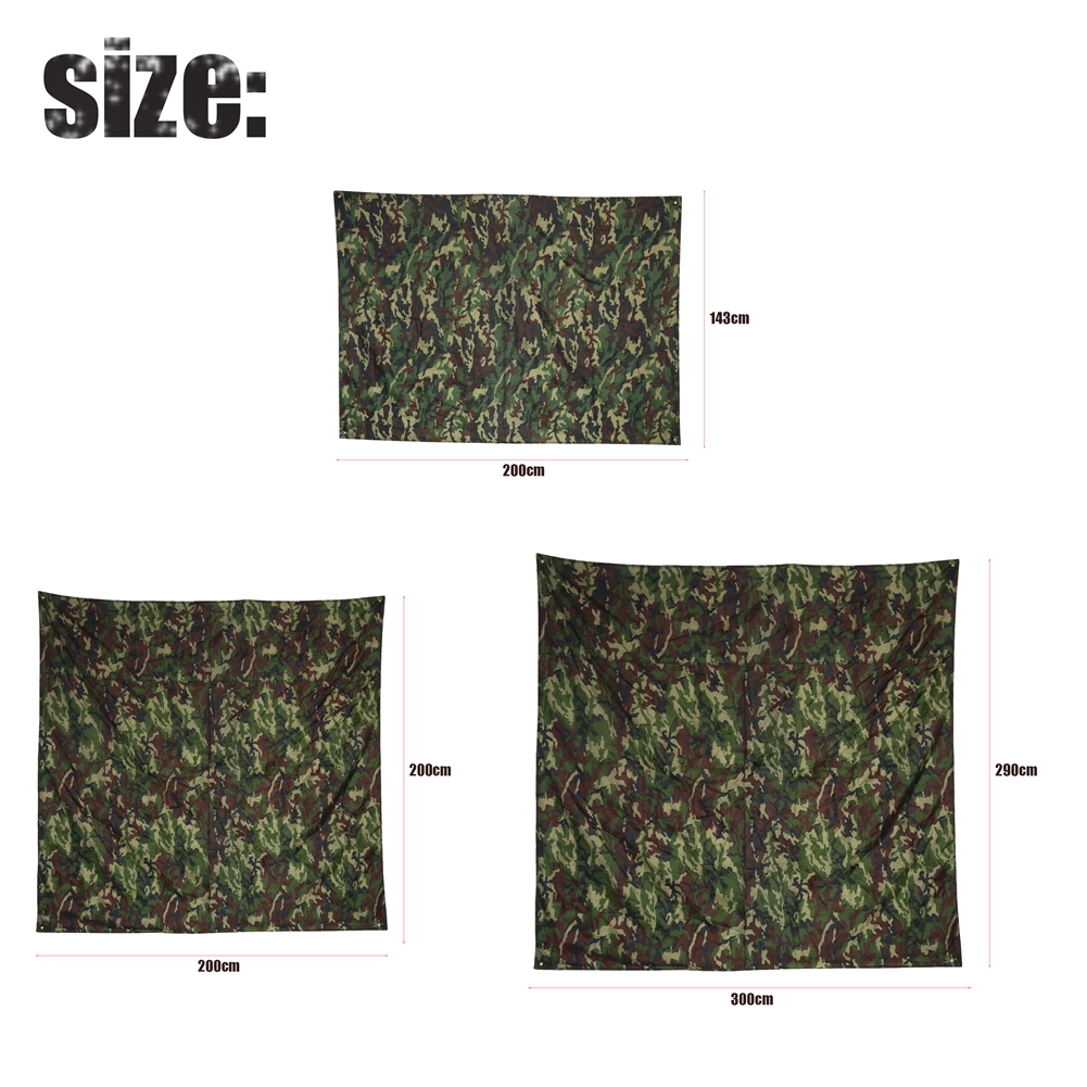 Tappetino antipioggia leggero portatile da esterno mimetico RainTent Tarp Shelter