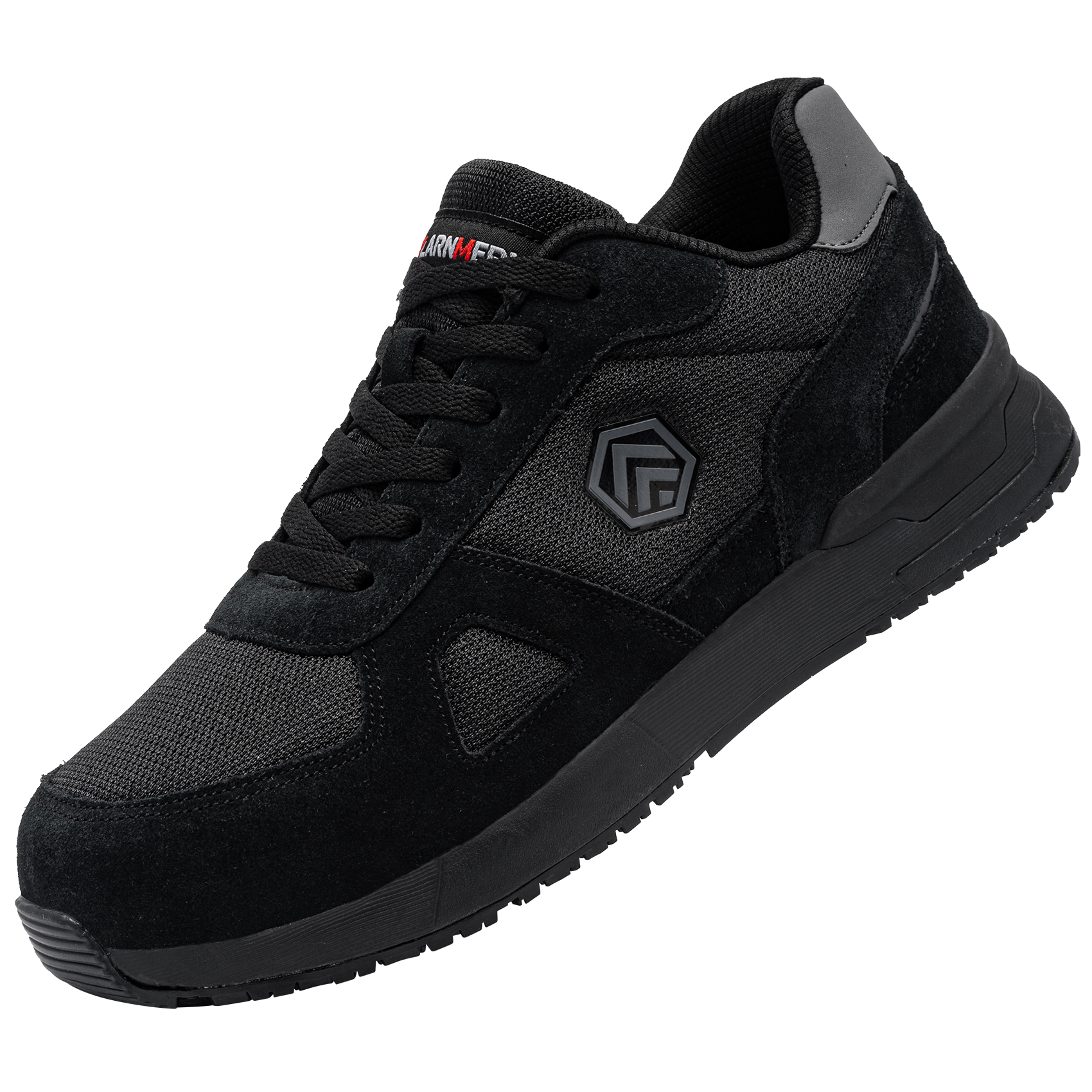 LARNMERN Obuwie ochronne dla kobiet Steel Toe Trainer Oddychające buty robocze SRC antypoślizgowe