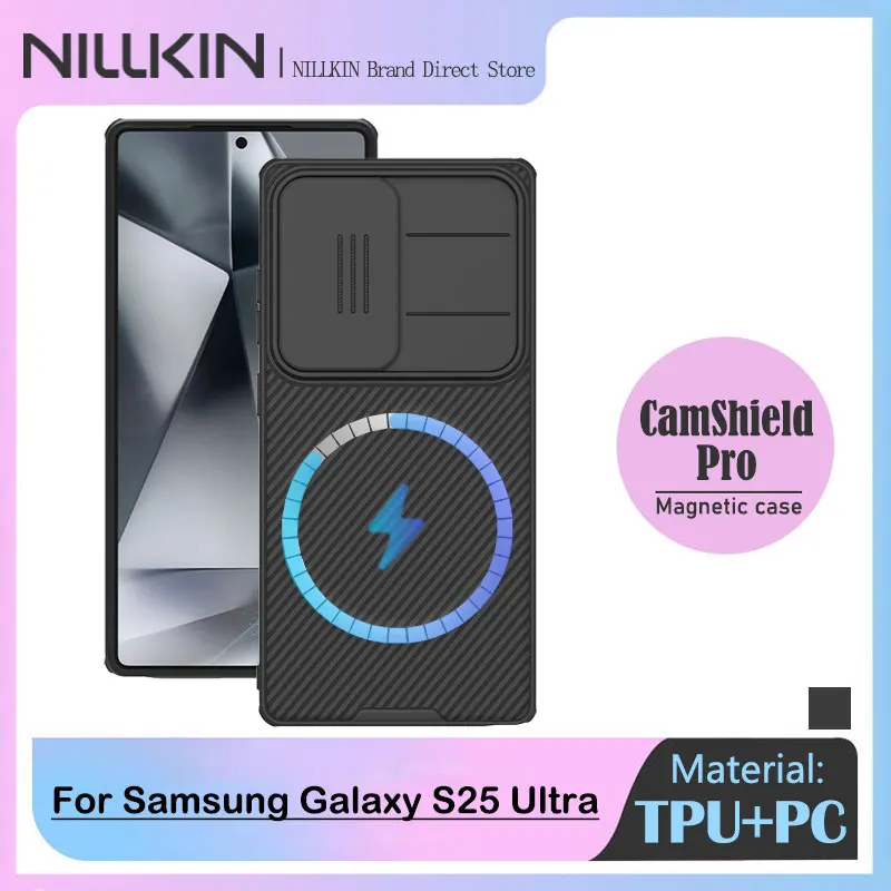 Funda Magnética NILLKIN para Samsung Galaxy S25 Ultra, Cubierta Deslizante para Cámara, Protección de Privacidad, Carcasa Antideslizante, Resistente a Golpes