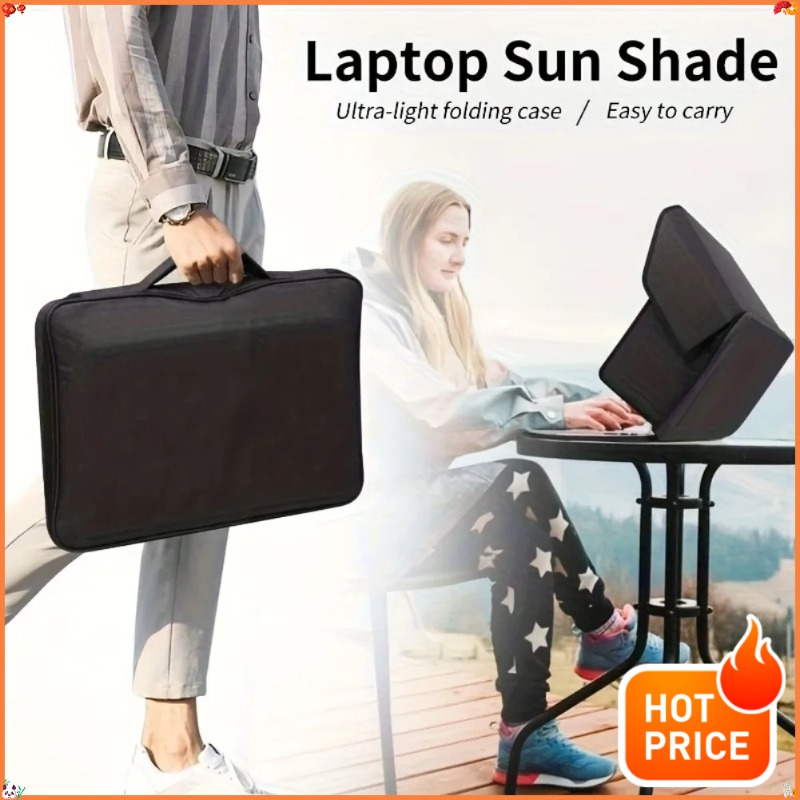 2026 Foldable Laptop Bag Sunshade Privacy Cover Anti-Glare Computer Sun Shield Outdoor Working Commuting 16 Inch Laptop Carrier