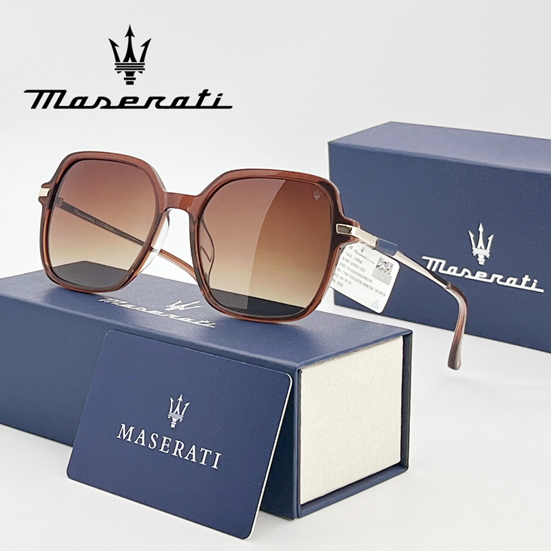 แว่นตา MASERATI แว่นกันแดดโพลาไรซ์สุดหรู UV400 สำหรับผู้ชายผู้หญิง แว่นตาขับรถสุดอินเทรนด์ แฟชั่นระดับไฮเอนด์และคุณภาพระดับพรีเมียม
