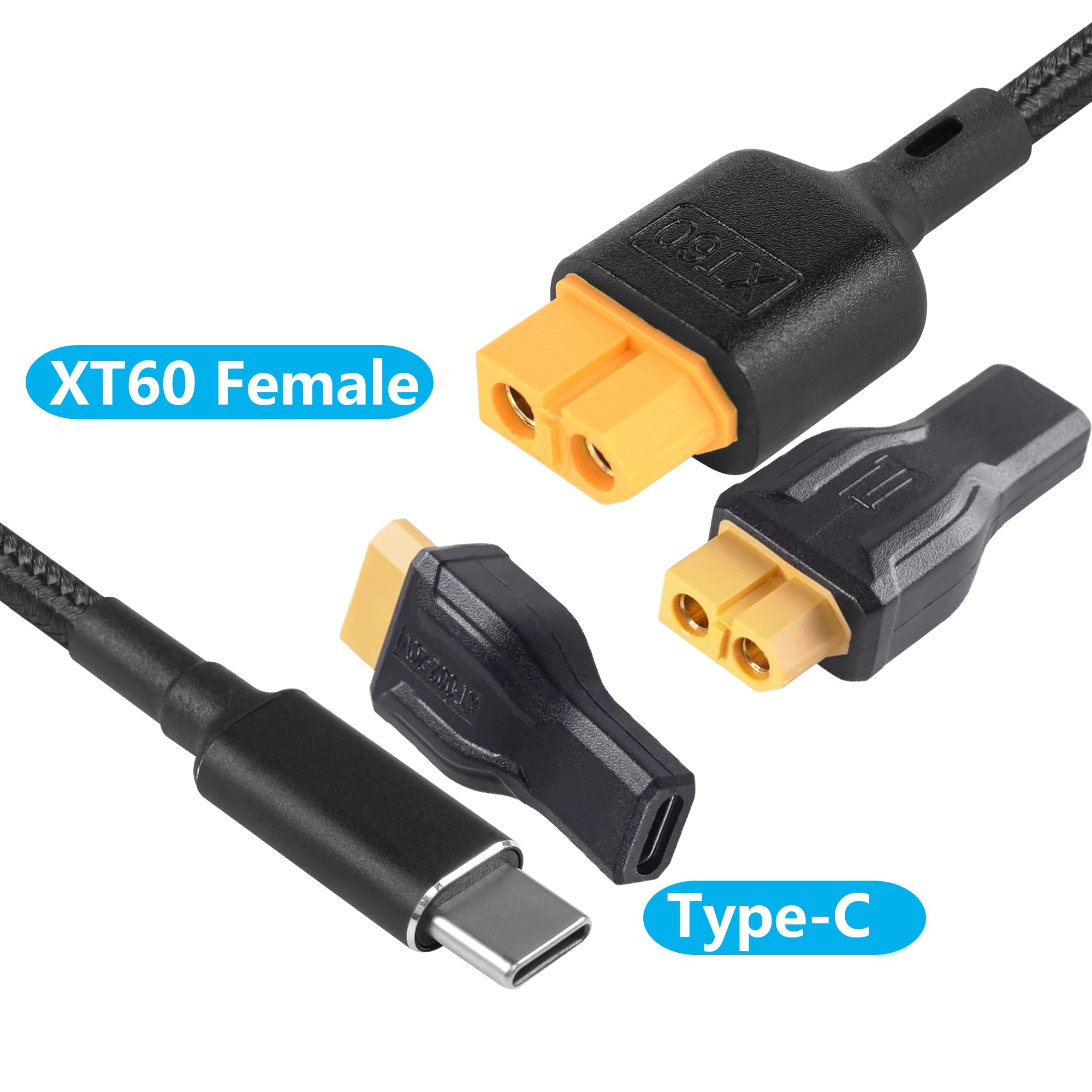 Зарядный кабель Type-C — XT60 PD 100 Вт, 20 В/5 А, адаптер USB C — XT60 «мама» для модели дрона ToolkitRC, зарядное устройство для хранения энергии