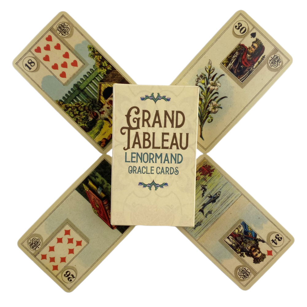 Cartas Grand Tableau Lenormand Oracle A 36 juegos de baraja de edición de adivinación en inglés Borad