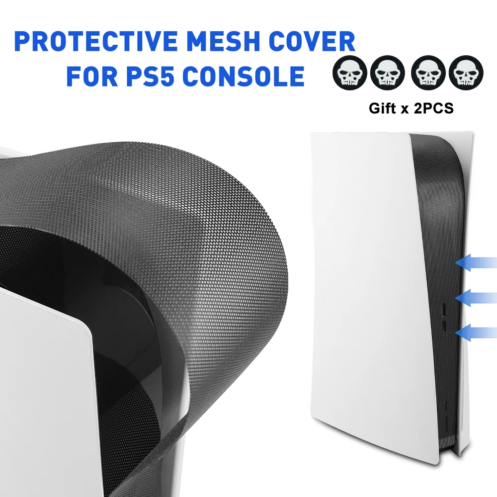 For PS5 Accessories Dust Net Filter Protector Mesh For PS5 Disc & Digital Console Side Breathable Anti-Scratch Dustproof Cover