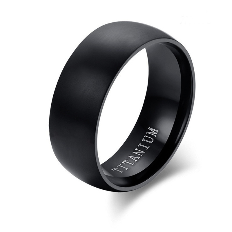 Klassische Männer Edelstahl Ringe Schwarz Solide Einfache Vintage Ringe Für Männer Hochzeit Bands Weihnachten Party Schmuck Geschenk Großhandel