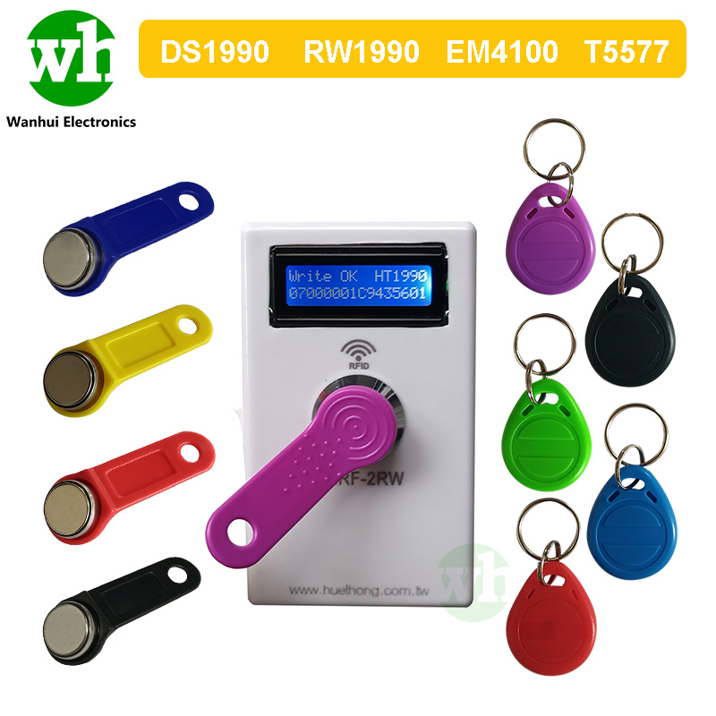 TMRF-2RW Программатор iButton DS1990A Дубликатор Копировальный аппарат 125 кГц RFID-считыватель Регистратор RW1990 Маркер RFID 복사기 T5577 Брелок