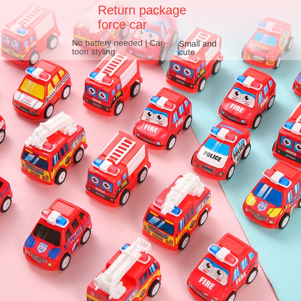 10-30PC Schattige kinderen trek brandtechniek voertuig jongen en meisje verjaardagsfeestje cadeau Pinata Filler kleuterschool prijs geschenkpakket