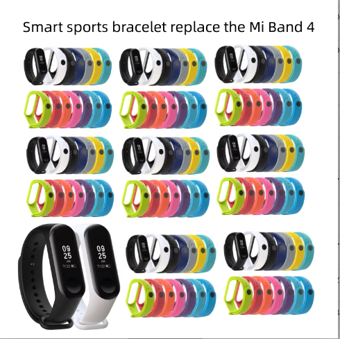 2/1 buah gelang jam tangan untuk Xiaomi Mi Band 4 Starp, aksesori kombinasi gelang silikon tahan air