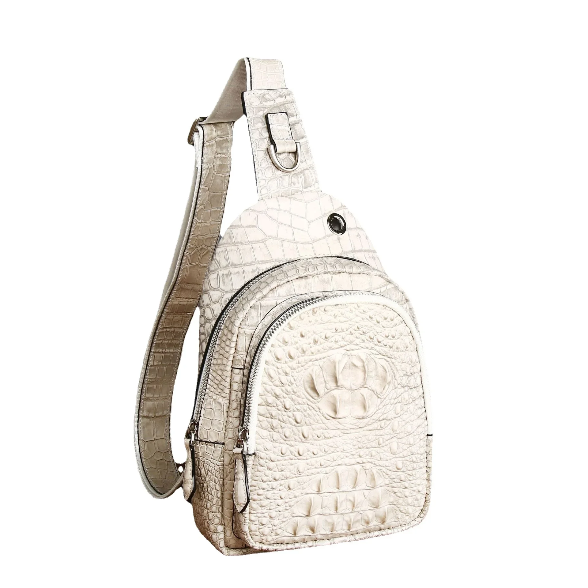 Sacs de taille en cuir véritable de vache pour hommes, nouvelle mode, sacs de poitrine décontractés, haute qualité, Design de marque pour garçon, paquet d'épaule de poitrine en Alligator