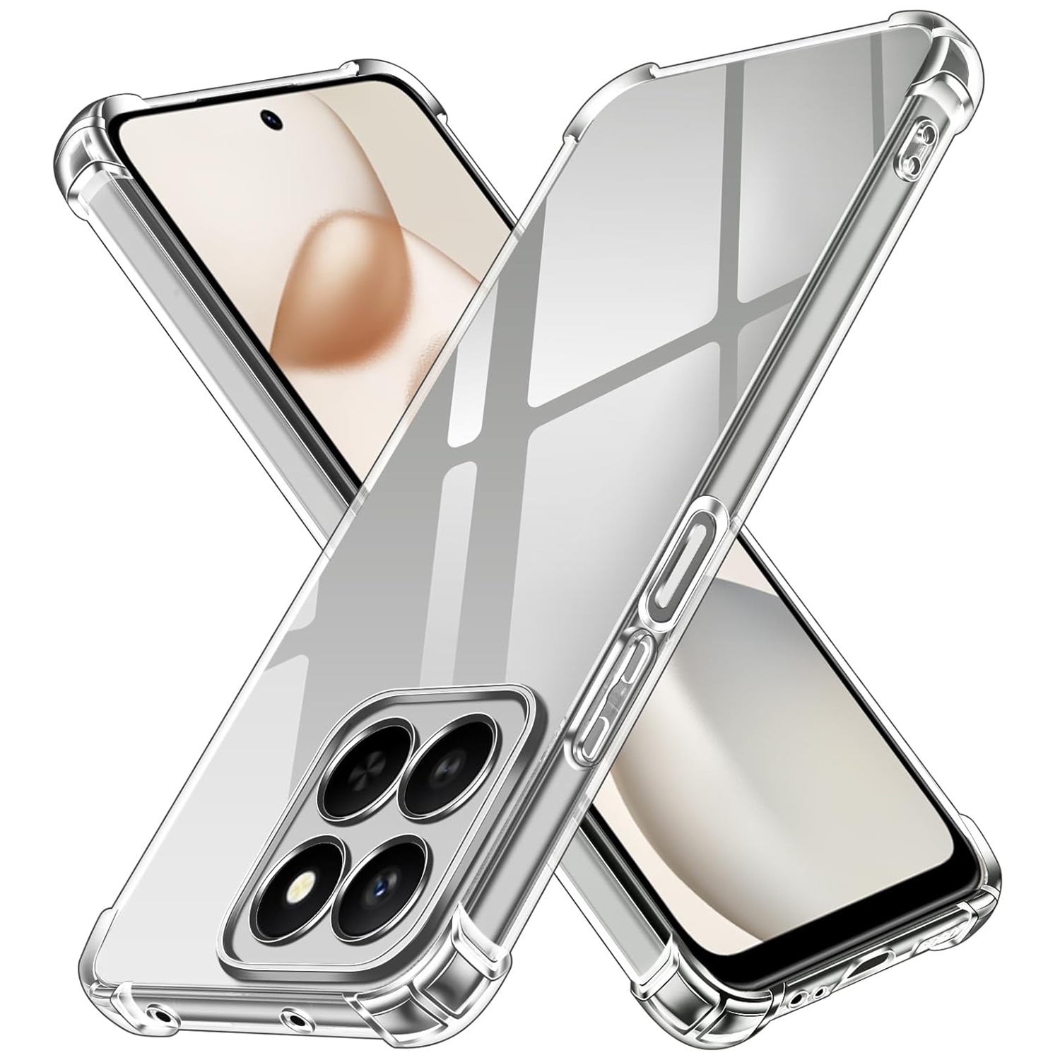Casing Transparan TPU untuk Honor 400 Smart 5G Penutup Pelindung Empat Sudut Tahan Guncangan Bumper Coque Fundas