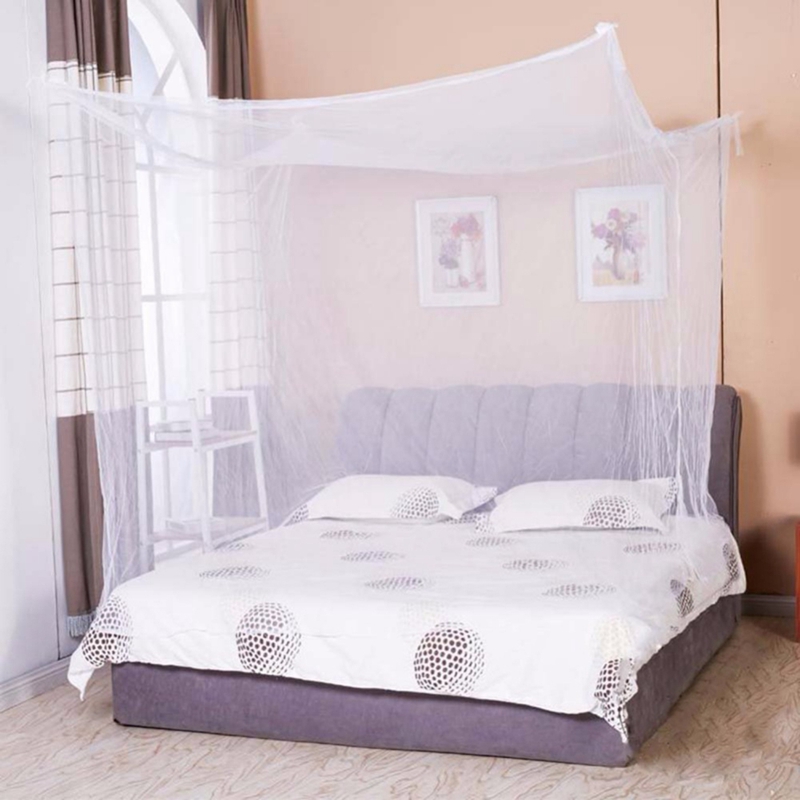 Mosquito dossel quatro cantos mosquiteiro princesa rendas cartaz cama dossel rede quarto dormir pendurado malha net (não quadro