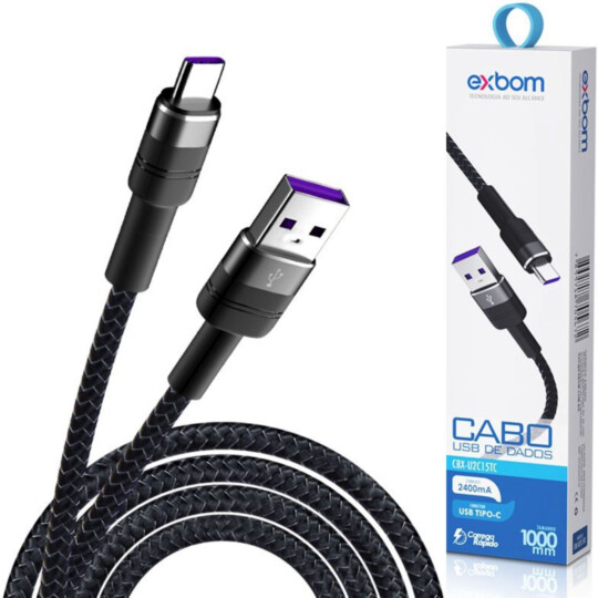 Type-C A Turbo Cable 1 Metro, алюминиевые данные и зарядка Exbom - CBX-U2C15TC
