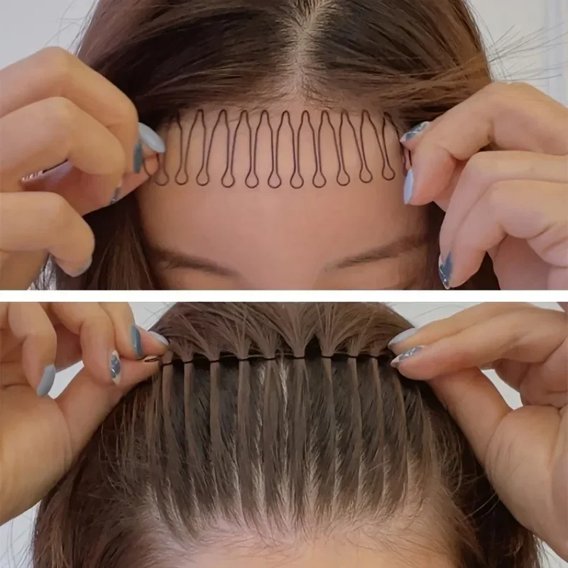 Pince de coiffure invisible élégante, outils de peignage, courbe de rouleau, partenaire de frange, insert de peigne, fourchette de coupe de cheveux ondulés, 4 pièces, 5 pièces, 6 pièces